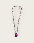 GAS BIJOUX - Collier BILLY doré à l’or fin - QUARTZ ROSE