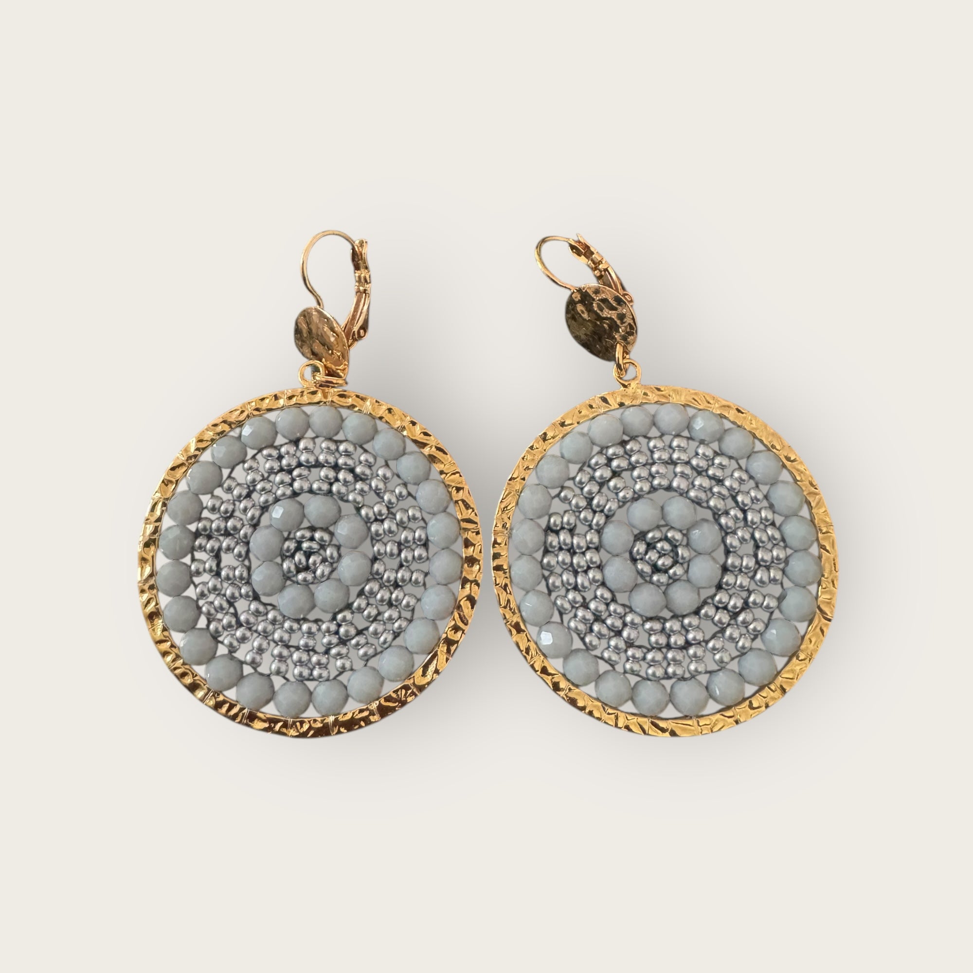SANTIBE - Boucles d'oreilles SOLENE - Platine - Préciser tiges droites ou clips