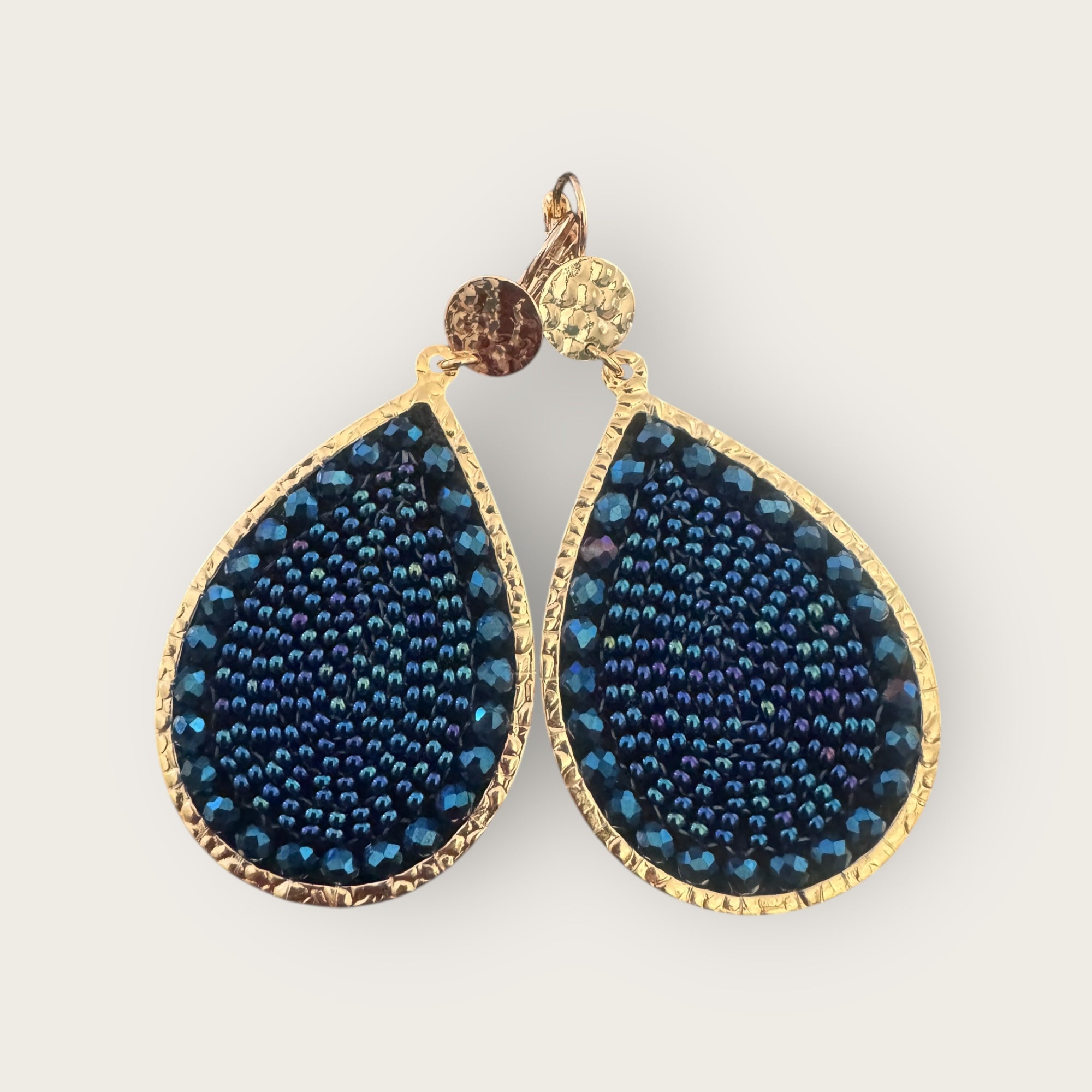 SANTIBE - Boucles d'oreilles MAXI YSE - Bleu marine - Préciser dormeuses ou clips