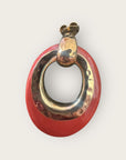 GAS BIJOUX - Boucles d’oreilles SELVA bordeaux dorées à l’or fin grand modèle
