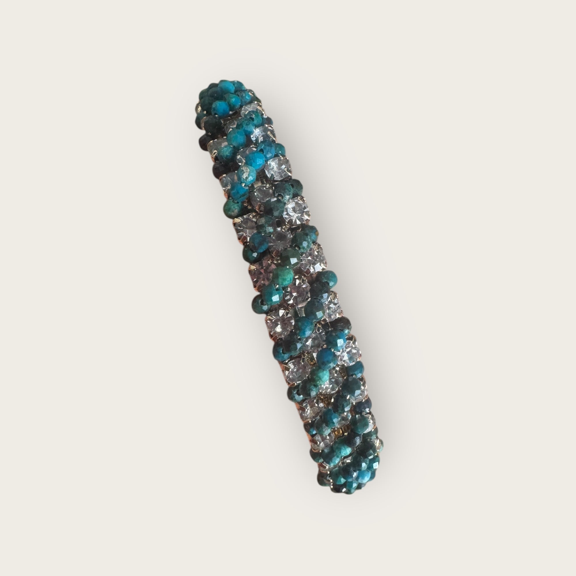 GAS BIJOUX - Bracelet IZILDA strass doré à l'or fin et turquoise