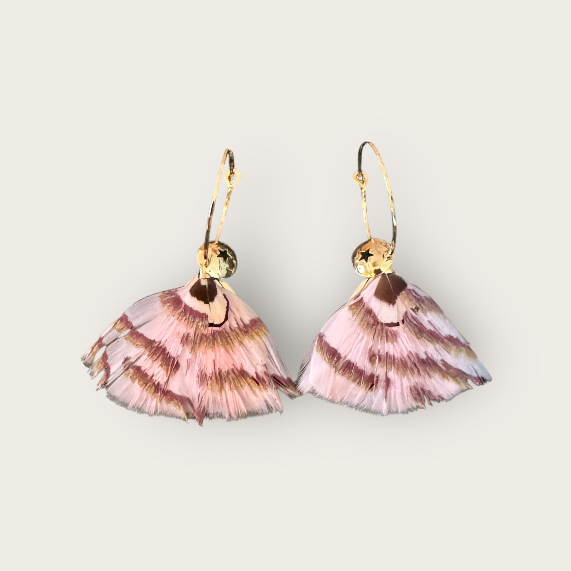 GAS BIJOUX - Boucles d'oreilles créoles BERMUDES - Tons de roses