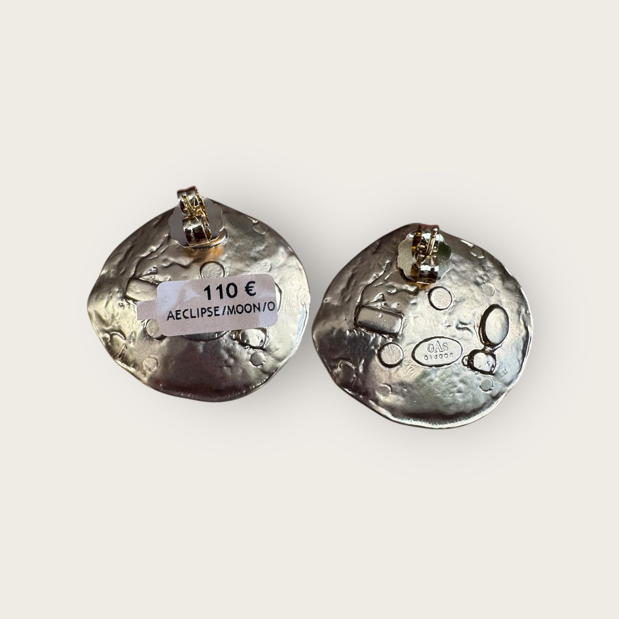 GAS BIJOUX - Boucles d'oreilles Moon incrusté