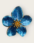 ARGELOUSE - Boucles d'oreilles puces HIBISCUS - Bleues