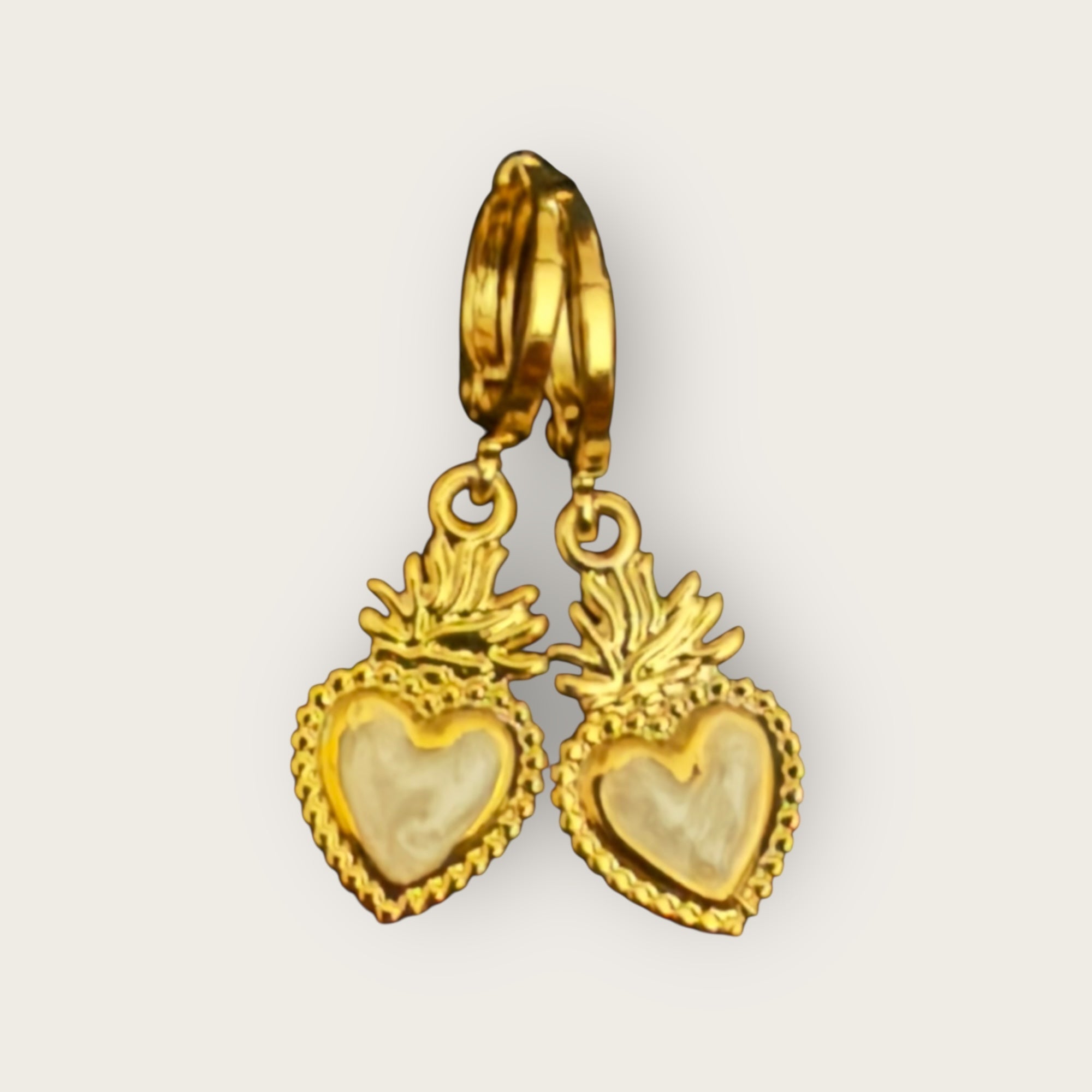 Mademoiselle OUPS - Boucles mini créoles ex voto CORPUS CRAZY - BLANC