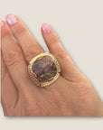 GAS BIJOUX - Bague ARTY chevalière dorée à l’or fin - Nouvelle forme -