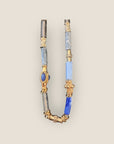 GAS BIJOUX - Collier KALI bis doré à l’or fin - Tons de bleu et gris