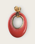 GAS BIJOUX - Boucles d’oreilles SELVA bordeaux dorées à l’or fin grand modèle