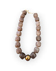 ZAG BIJOUX - Collier OEDIPE - Marron marbré