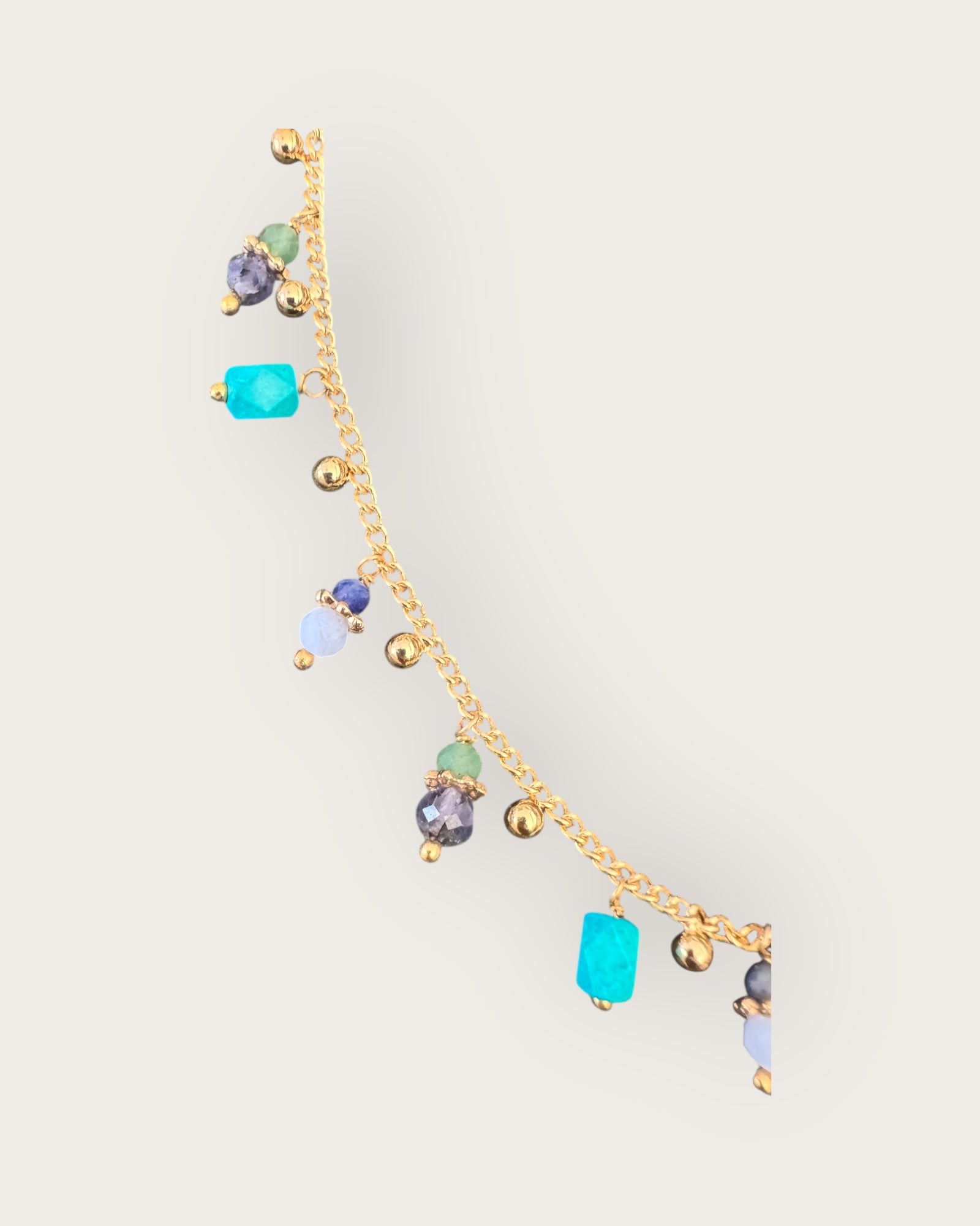 GAS BIJOUX - Collier TANGERINE doré à l'or fin - Turquoise