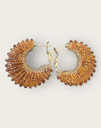 GAS BIJOUX - Boucles d’oreilles IZZIA petit modèle dorées à l’or fin - Caramel