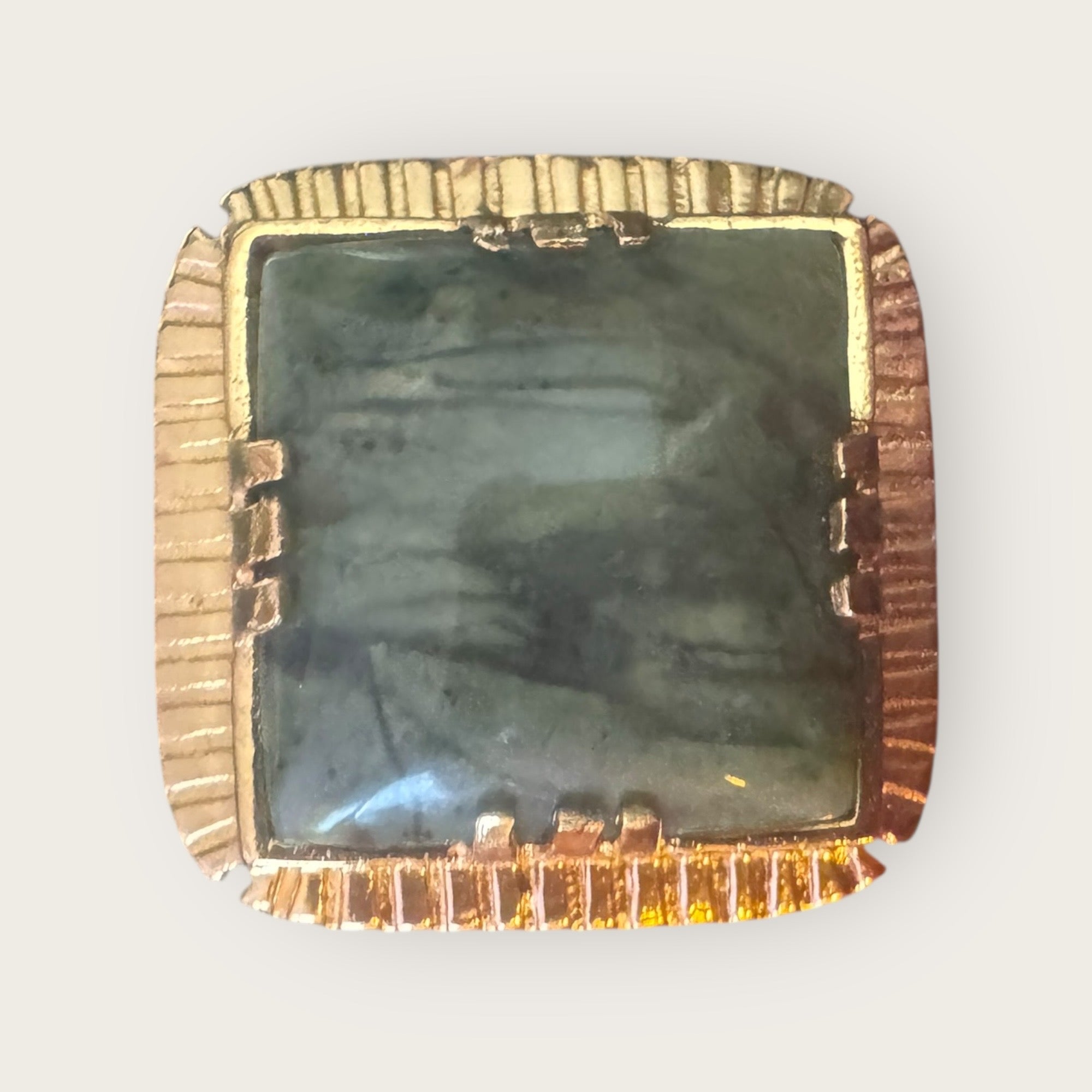 GAS BIJOUX - Bague ARTY chevalière dorée - dorée à l’or fin - Agate Verte