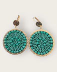 SANTIBE - Boucles d'oreilles SOLENE - Vert demoiselle - Préciser tiges droites ou clips