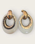 GAS BIJOUX - BOUCLES D'OREILLES SELVA IVOIRE - ACÉTATE IVOIRE - MÉTAL DORÉ - PETIT MODELE
