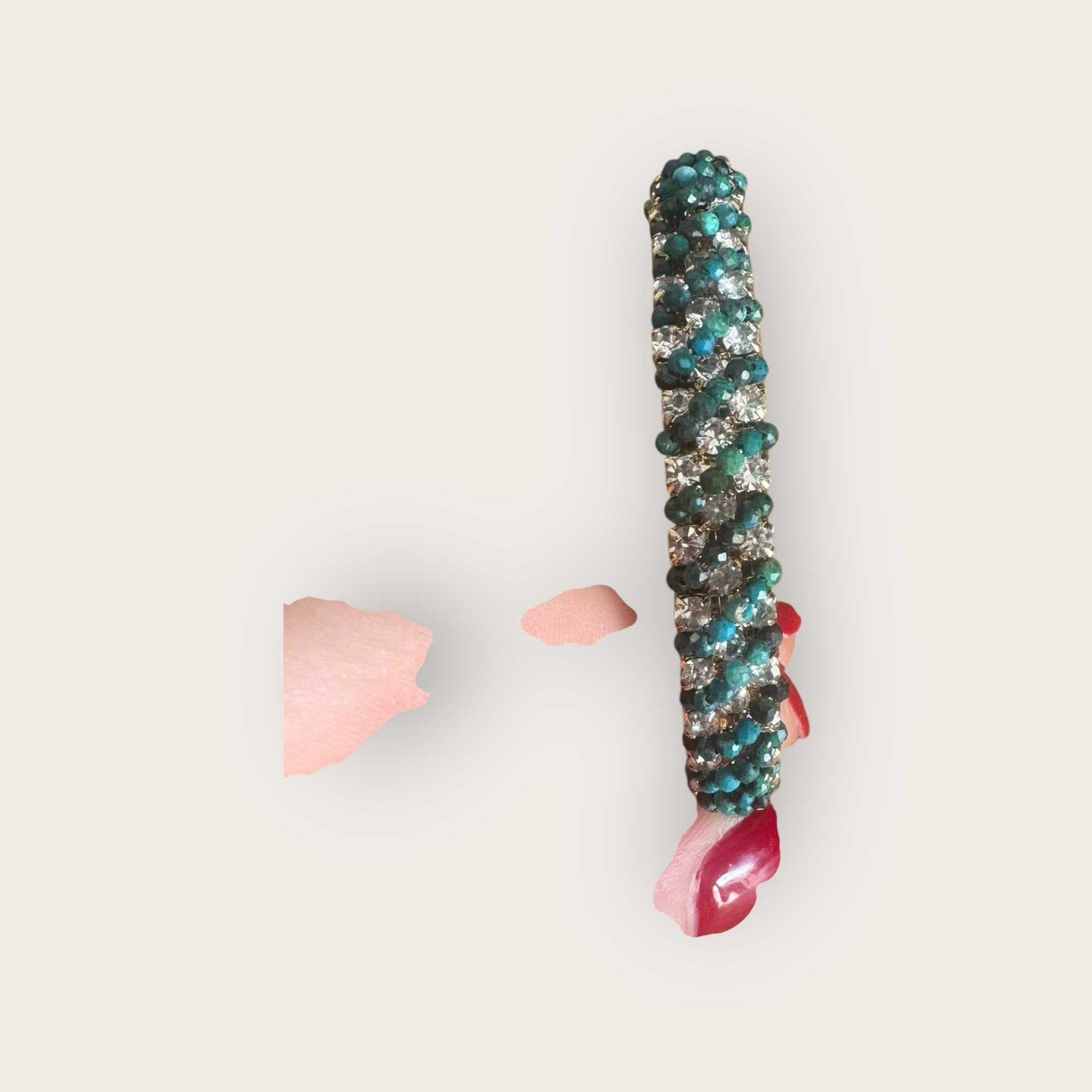 GAS BIJOUX - Bracelet IZILDA strass doré à l'or fin et turquoise