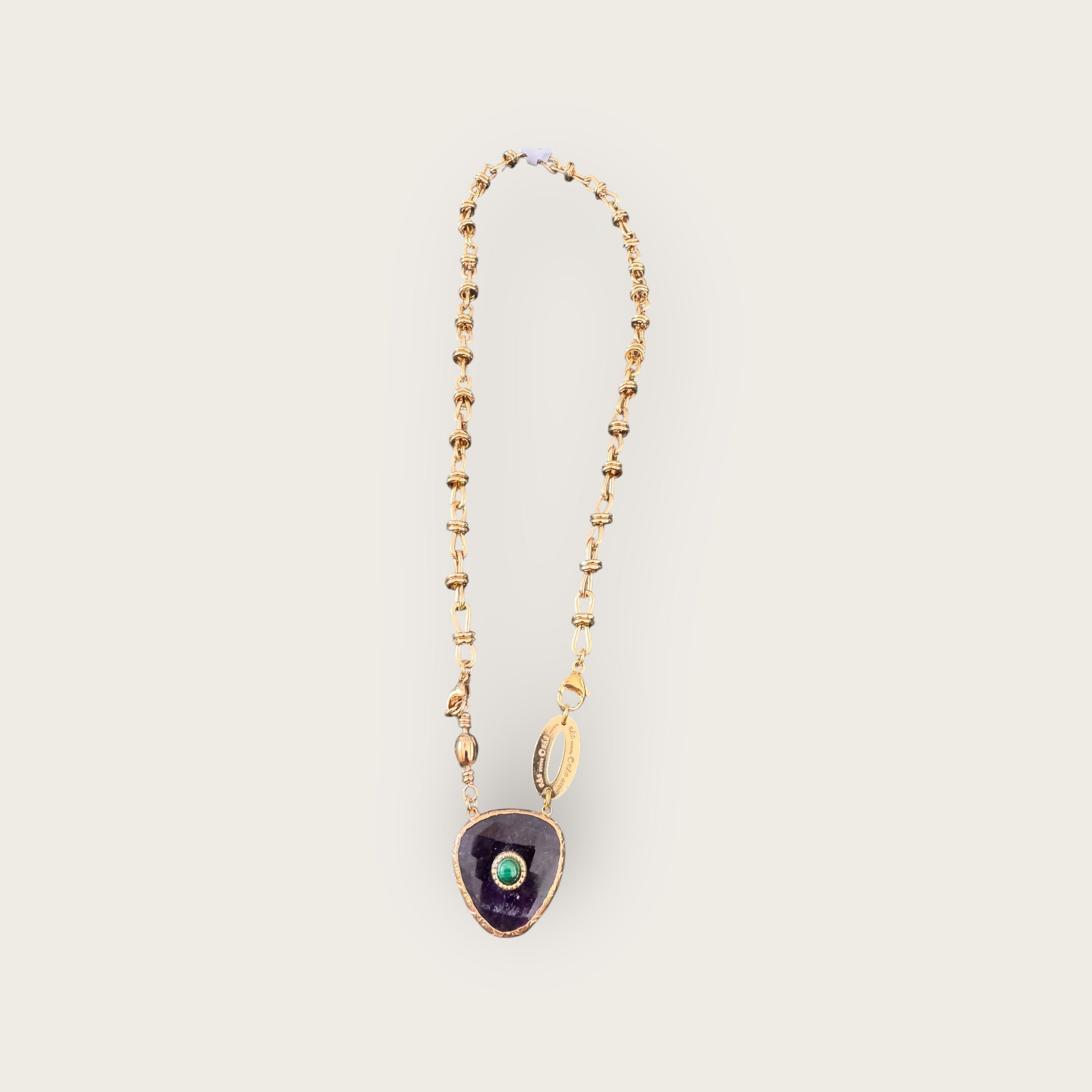 GAS BIJOUX - Collier BILLY avec pendentif en AMETHYSTE modèle RARE