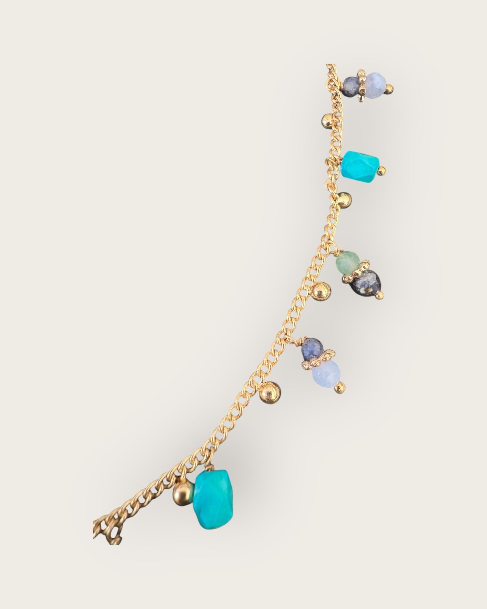 GAS BIJOUX - Collier TANGERINE doré à l'or fin - Turquoise