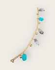 GAS BIJOUX - Collier TANGERINE doré à l'or fin - Turquoise