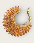 GAS BIJOUX - Boucles d’oreilles IZZIA petit modèle dorées à l’or fin - Caramel