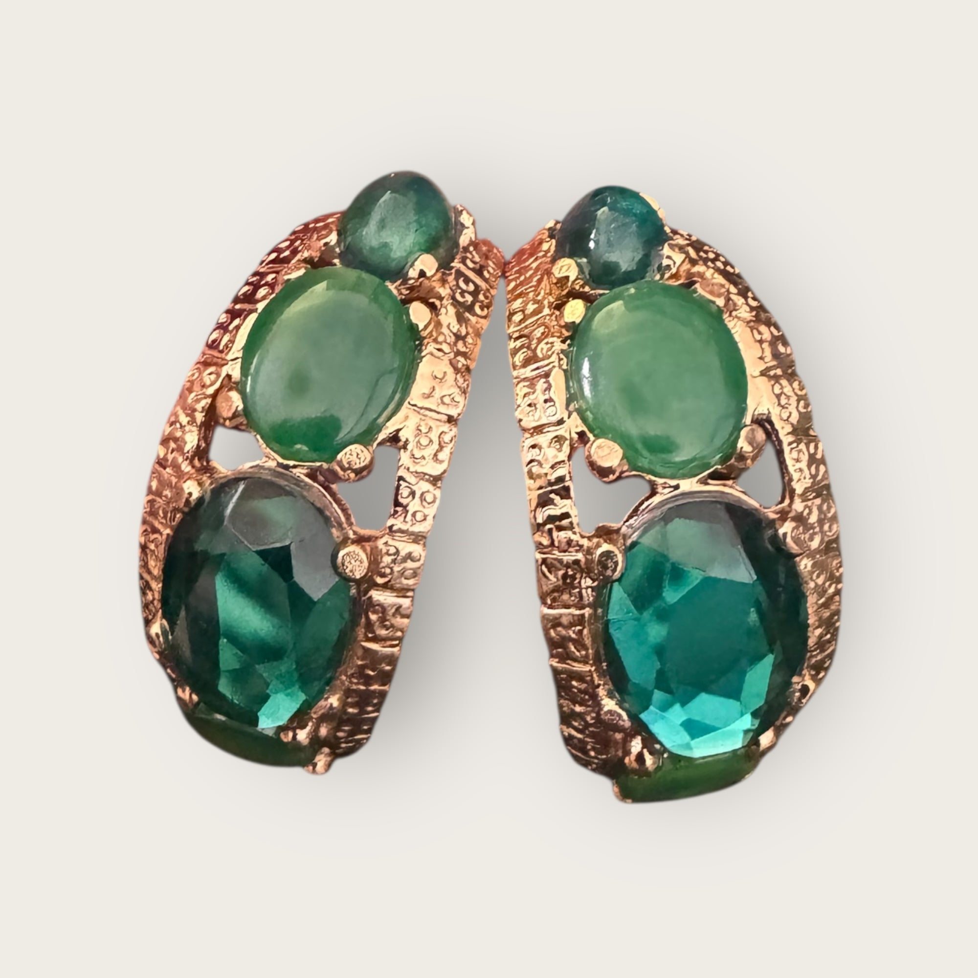 GAS BIJOUX - Boucles d'oreilles OREA - Couleur verte - NOUVEAU MODÈLE