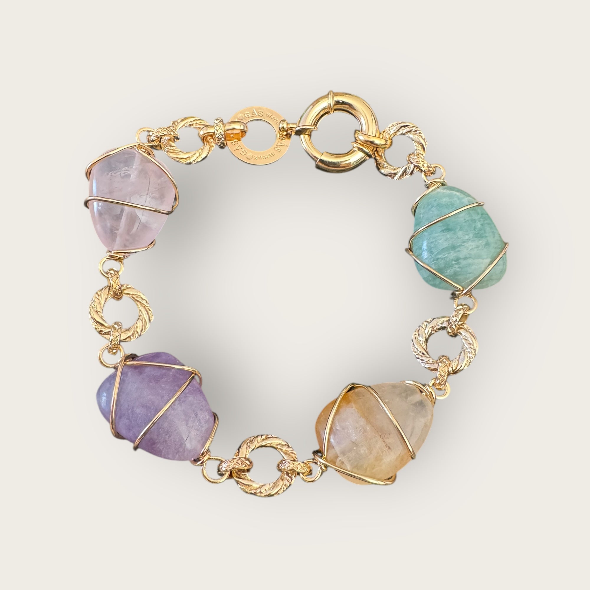 GAS BIJOUX - Bracelet RAINBOW multicolore doré à l'or fin