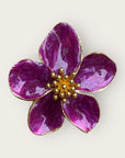 ARGELOUSE - Boucles d'oreilles puces HIBISCUS - Violettes