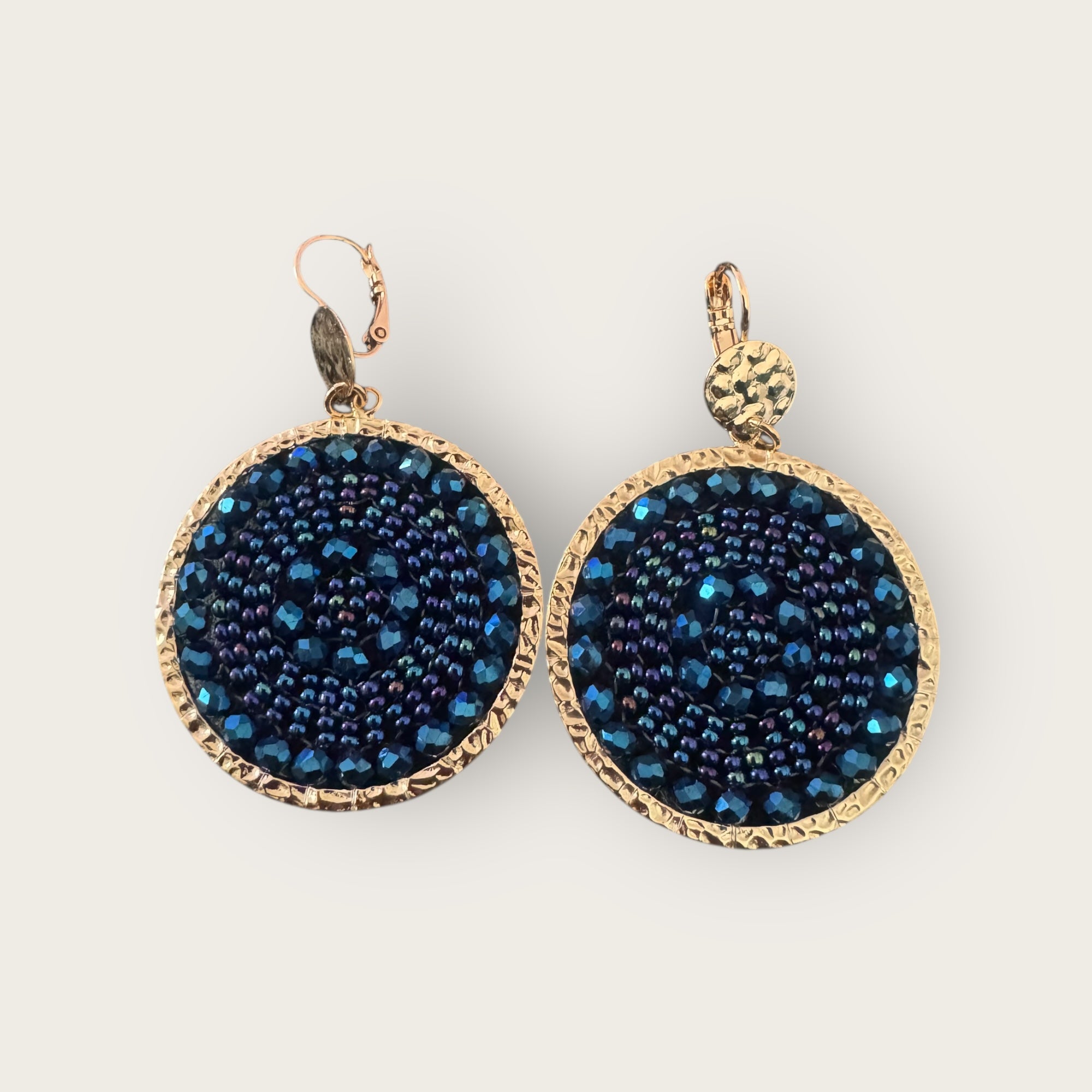 SANTIBE - Boucles d'oreilles SOLENE - Bleu marine - Préciser tiges droites ou clips