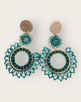 SANTIBE - Boucles d'oreilles TANGO - Vert émeraude - Préciser tiges droites ou clips
