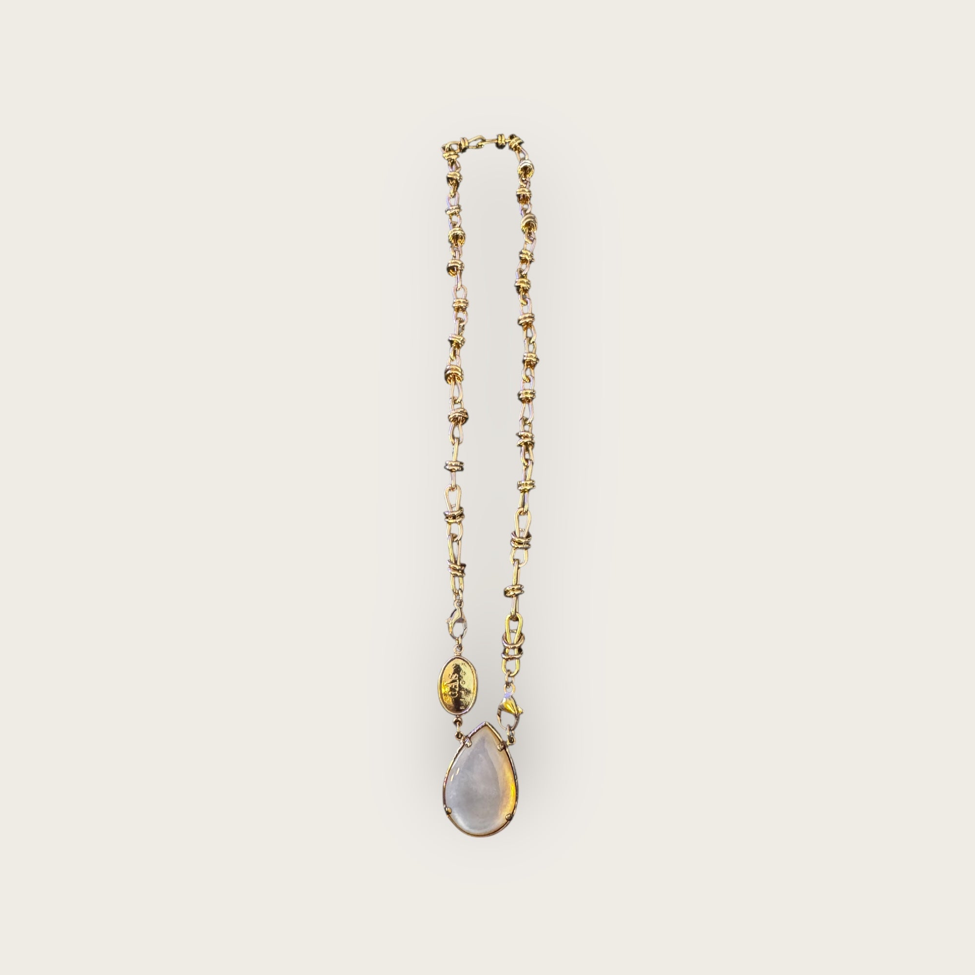 GAS BIJOUX - Collier BILLY doré dorée à l'or fin - Nacre Blanche