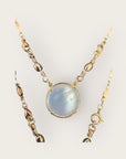 GAS BIJOUX - Collier SERTI SCAPULAIRE doré à l'or fin et scarabée beige