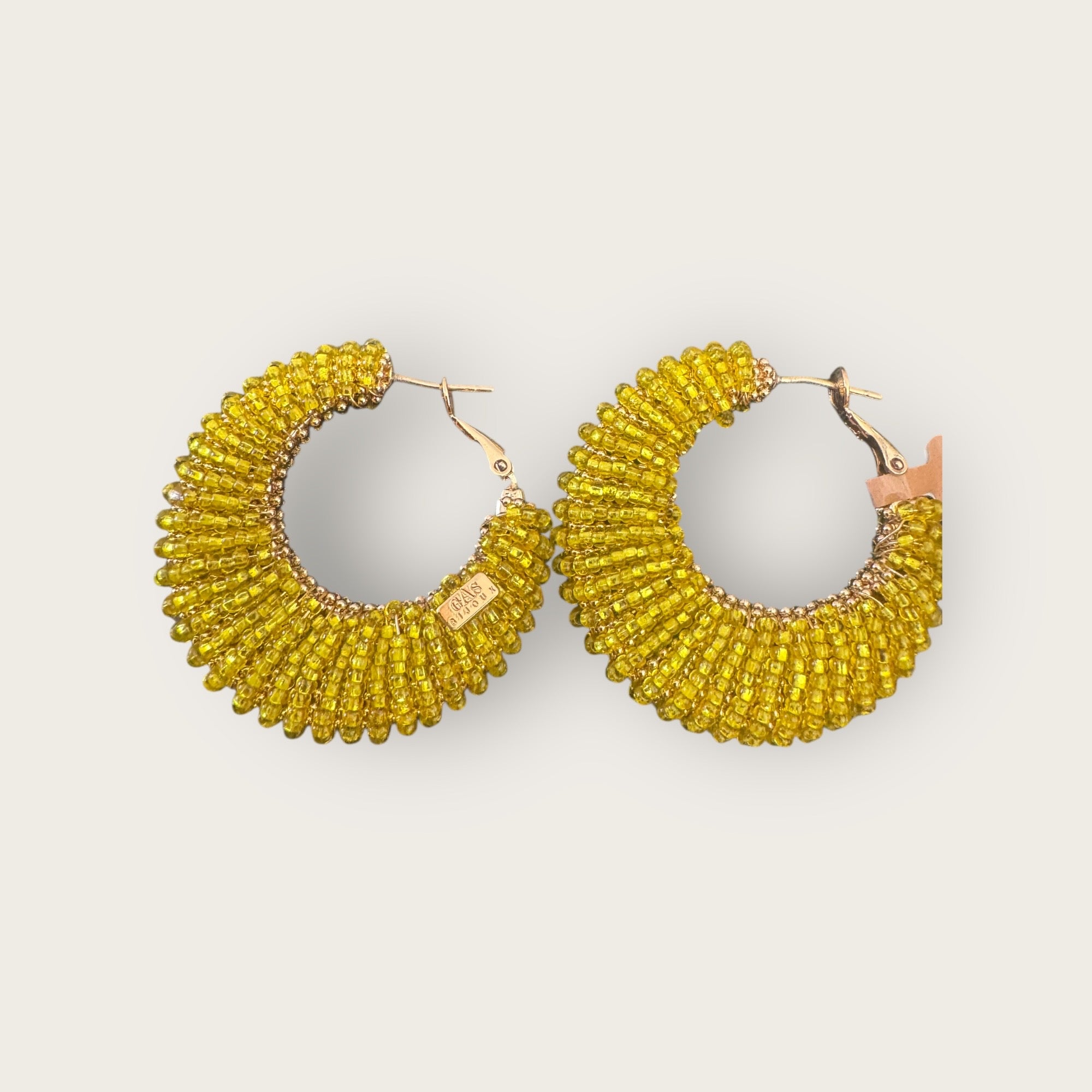 GAS BIJOUX - Boucles d’oreilles IZZIA grand modèle dorées à l’or fin - Jaune