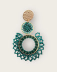 SANTIBE - Boucles d'oreilles TANGO - Vert émeraude - Préciser tiges droites ou clips