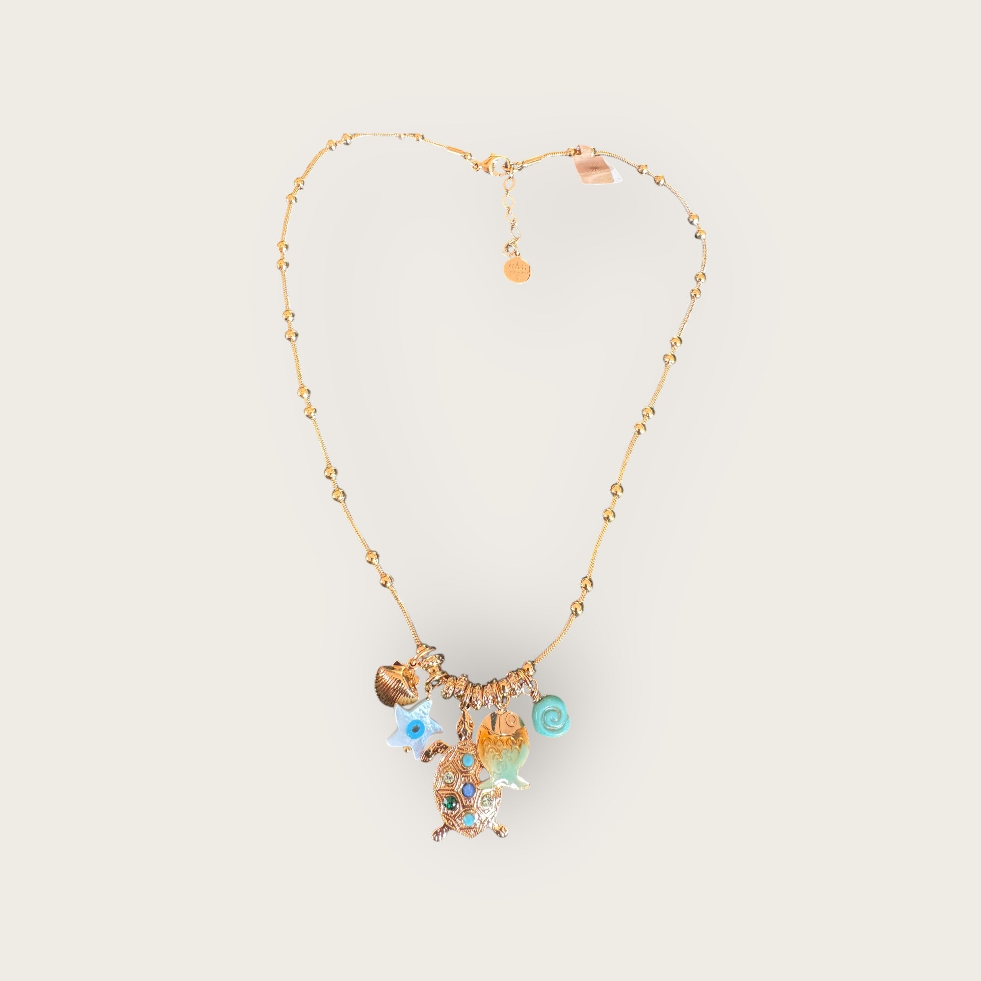 GAS BIJOUX - Collier BELLAVITA en métal doré à l'or fin avec charm's