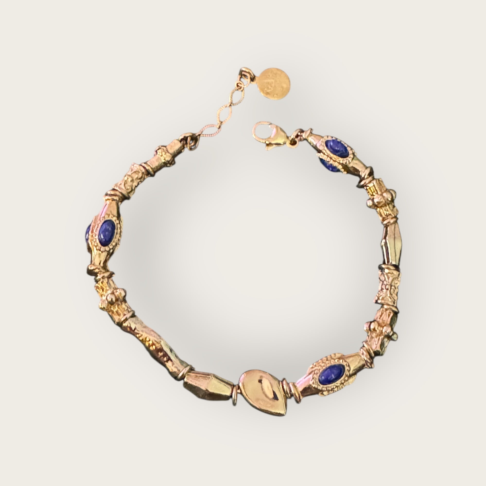 GAS BIJOUX - Bracelet KALI doré à l'or fin et Lapis