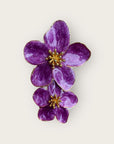 ARGELOUSE - Boucles d'oreilles HIBISCUS - Double violettes