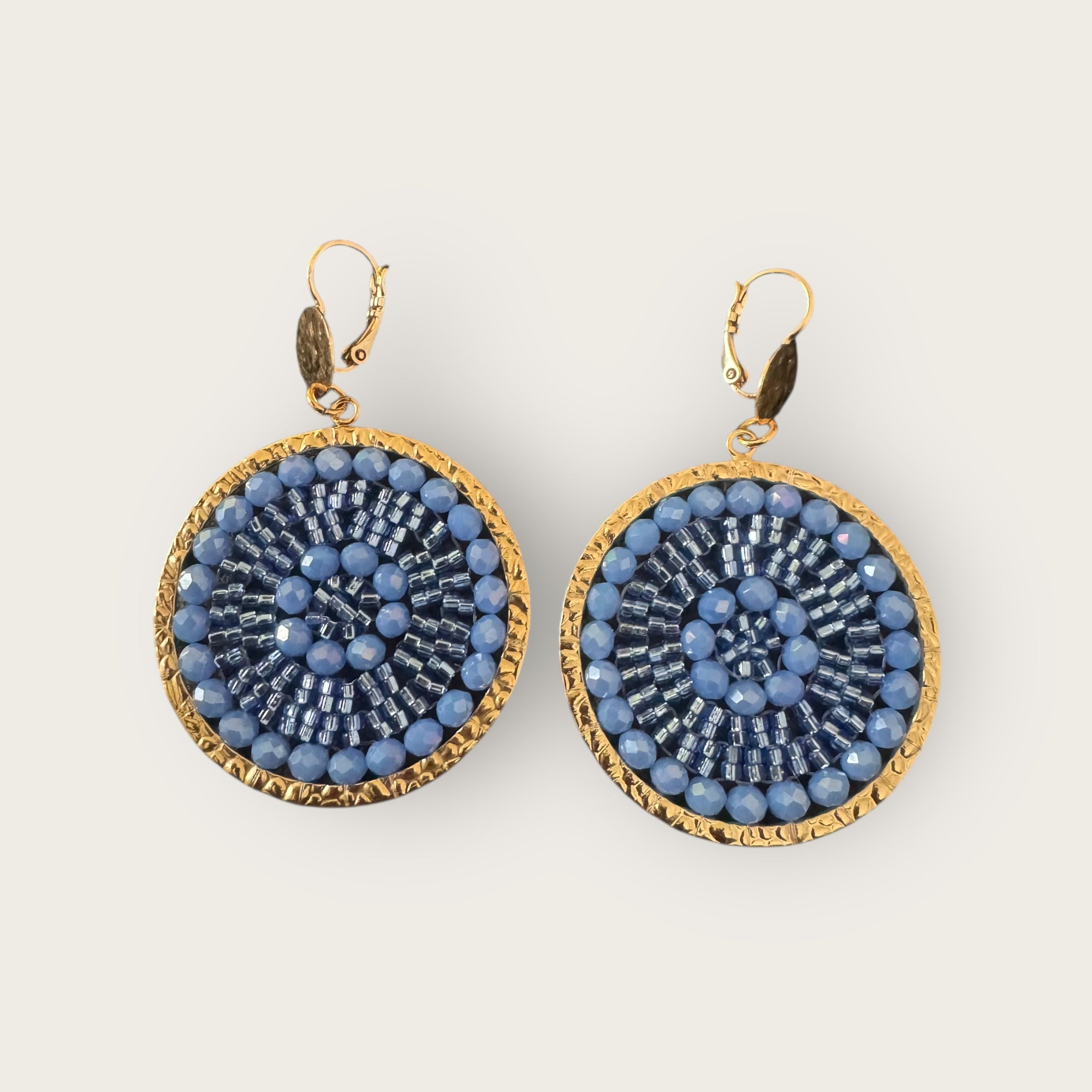 SANTIBE - Boucles d'oreilles SOLENE - Céleste - Préciser tiges droites ou clips