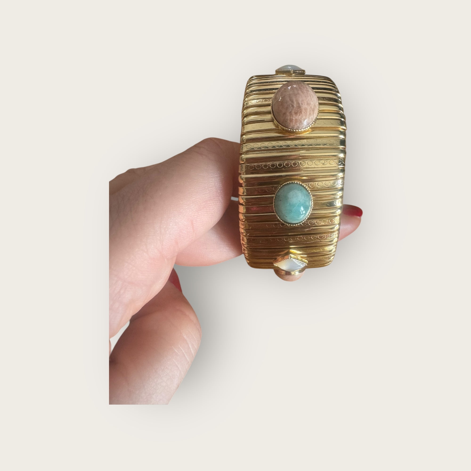GAS BIJOUX - Bracelet STRADA grand modèle métal doré à l'or fin