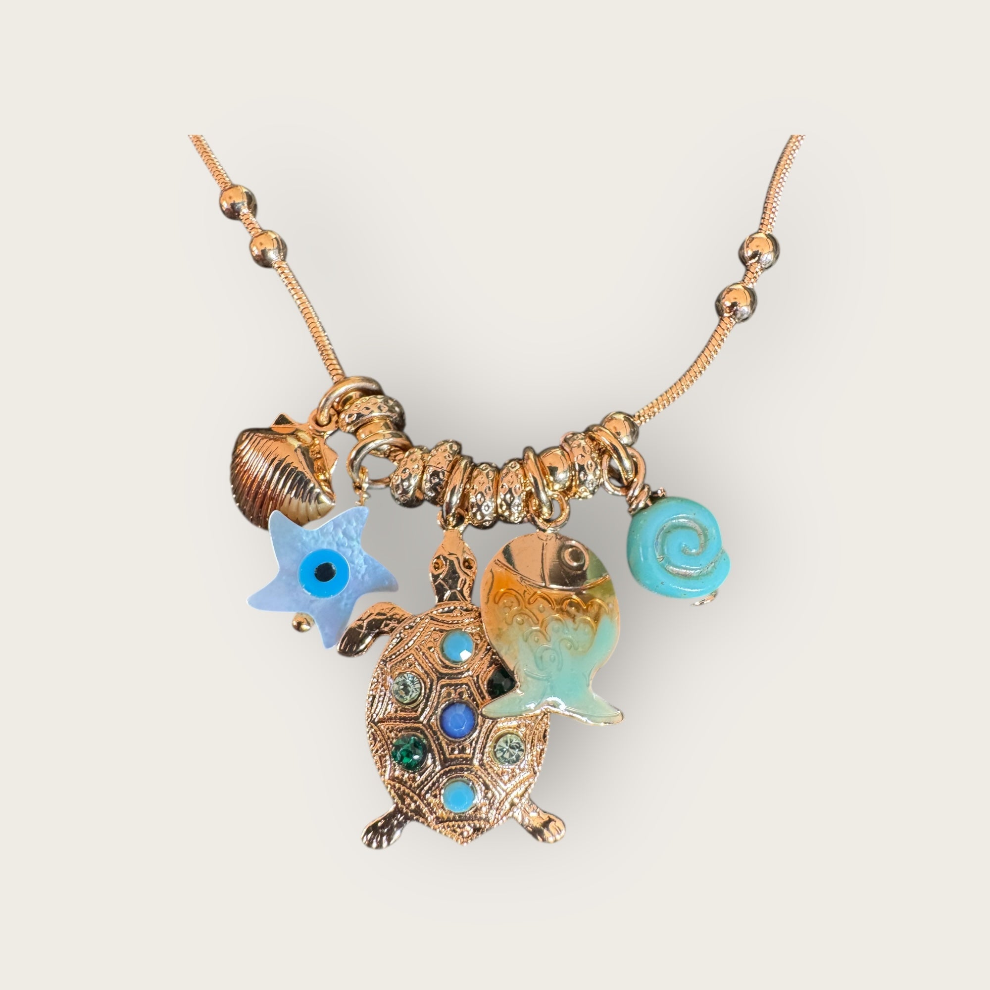 GAS BIJOUX - Collier BELLAVITA en métal doré à l'or fin avec charm's