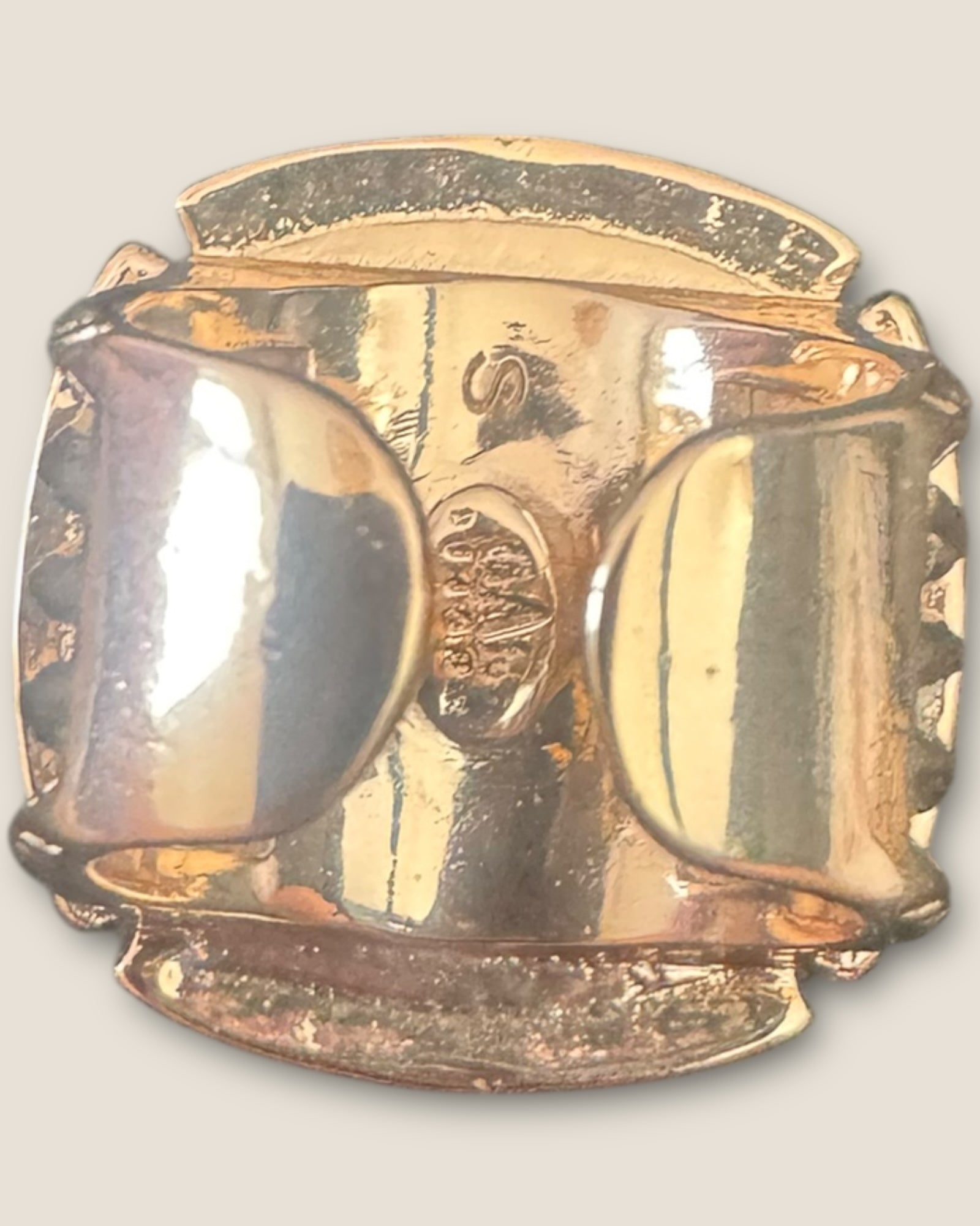 GAS BIJOUX - Bague ARTY chevalière dorée à l’or fin - Nouvelle forme -