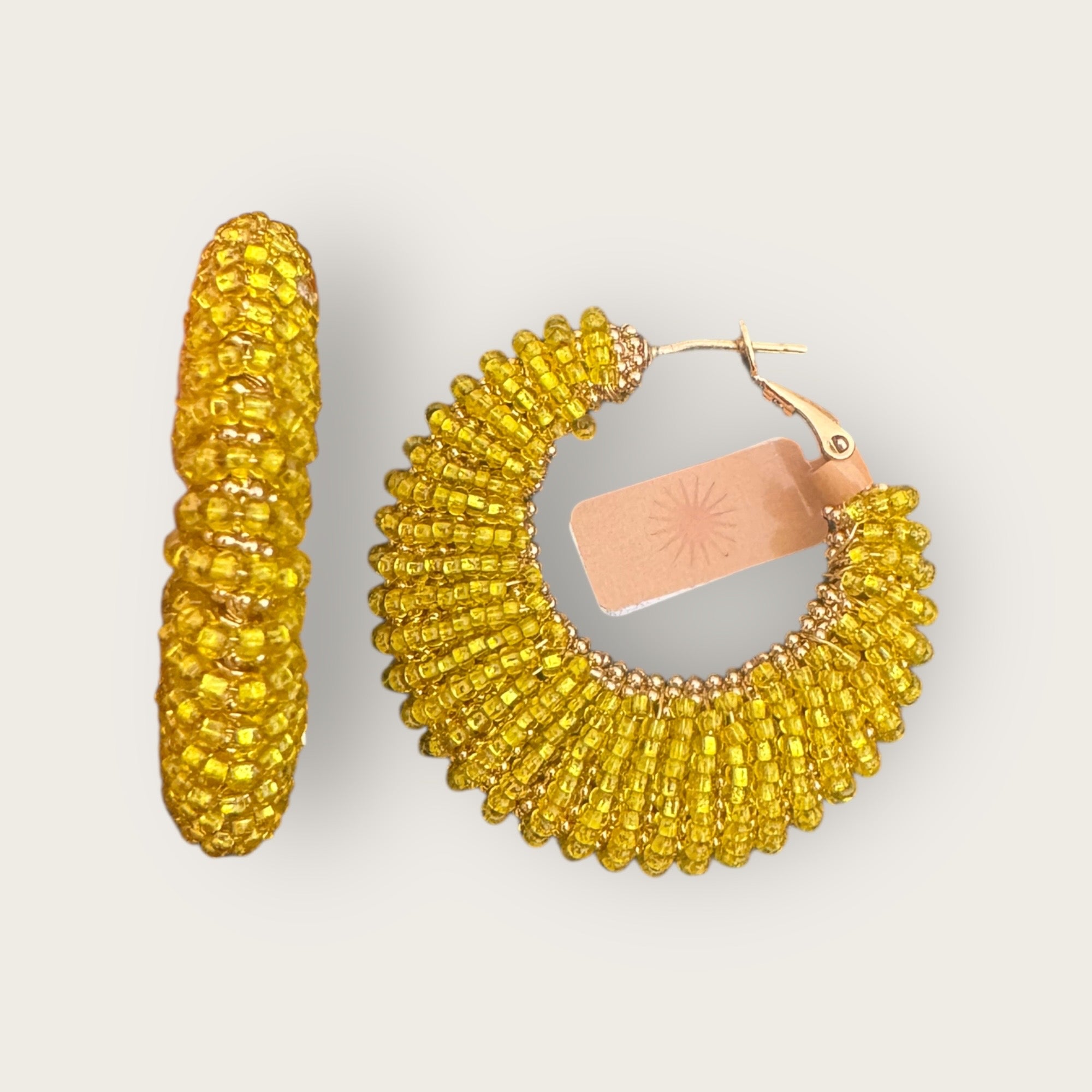 GAS BIJOUX - Boucles d’oreilles IZZIA grand modèle dorées à l’or fin - Jaune