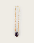 GAS BIJOUX - Collier BILLY doré à l'or fin - Améthyste