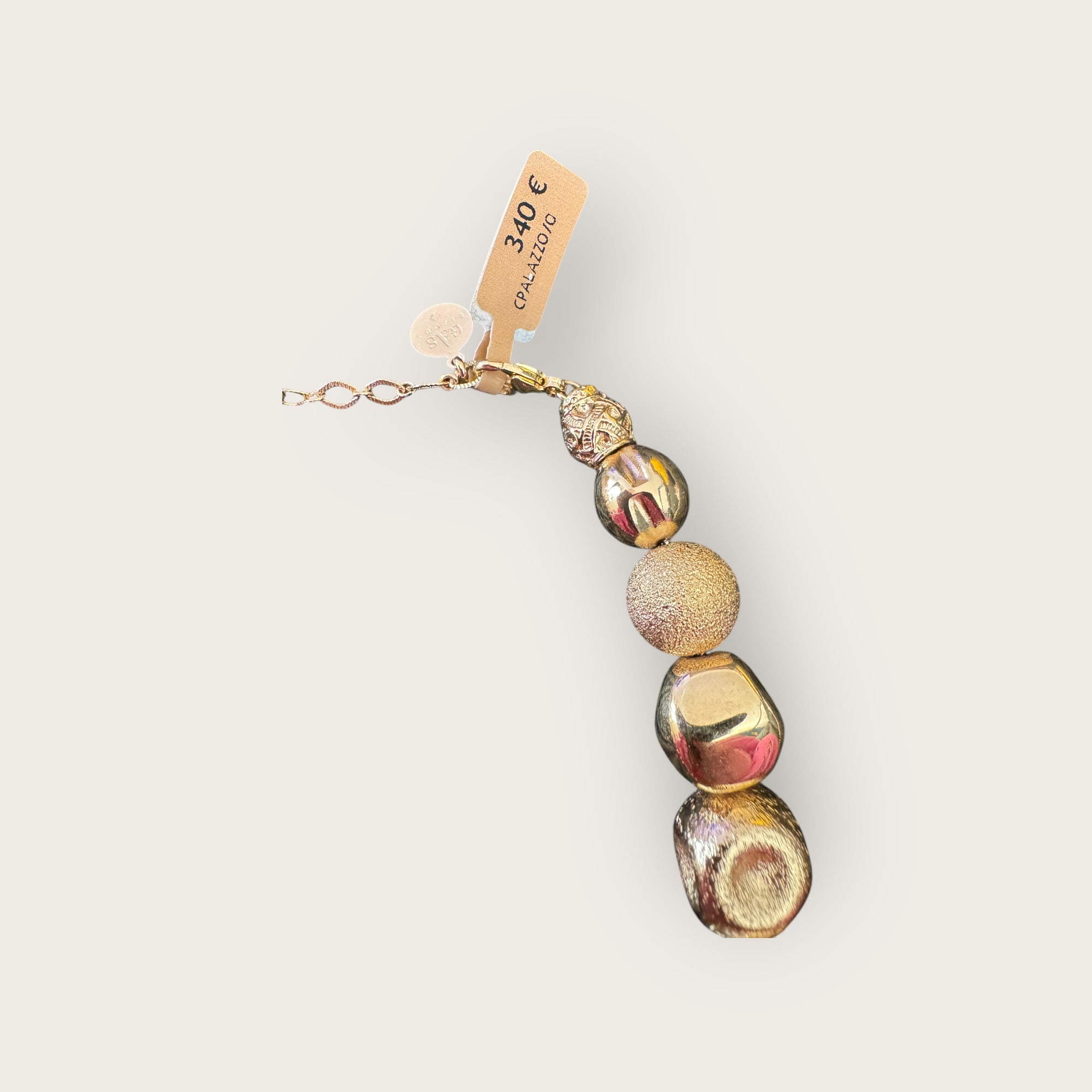 GAS BIJOUX - Collier PALAZZO doré à l’or fin - Gris