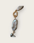 GAS BIJOUX - Collier CAYO doré à l'or fin - NACRE GRISE