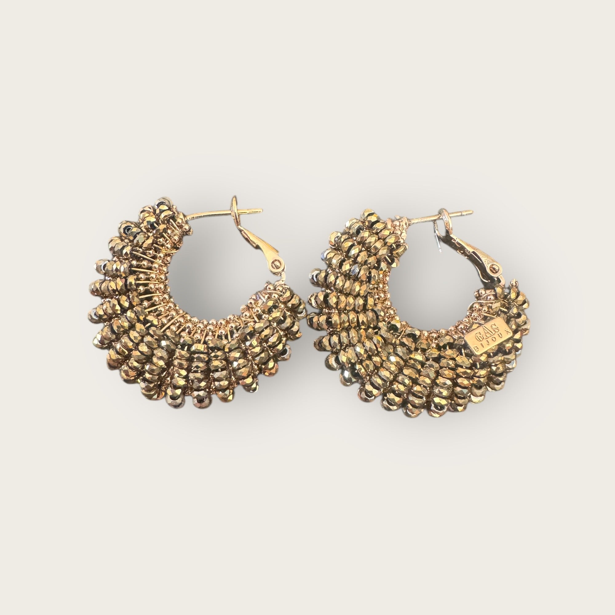GAS BIJOUX - Boucles d’oreilles IZZIA petit modèle dorées à l’or fin - Gold