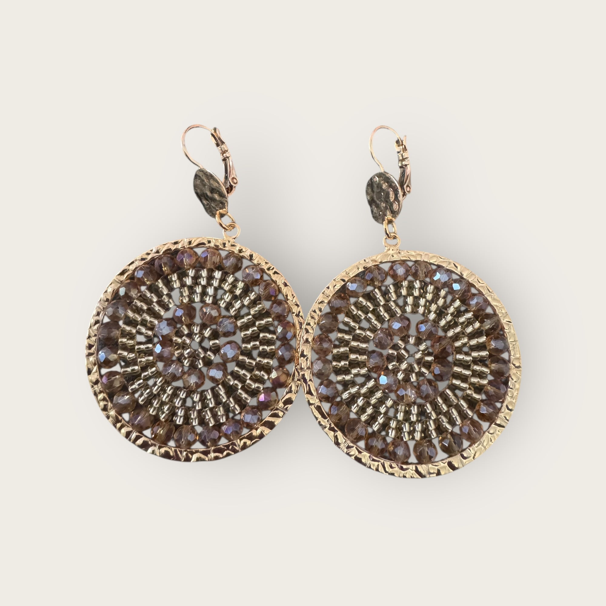 SANTIBE - Boucles d'oreilles SOLENE - Noisettev- Préciser tiges droites ou clips