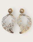 GAS BIJOUX - Boucles d'oreilles PAULE strass dorées à l'or fin