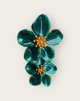 ARGELOUSE - Boucles d'oreilles HIBISCUS - Double vertes