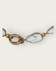 GAS BIJOUX - Collier CAYO doré à l'or fin et nacre blanche