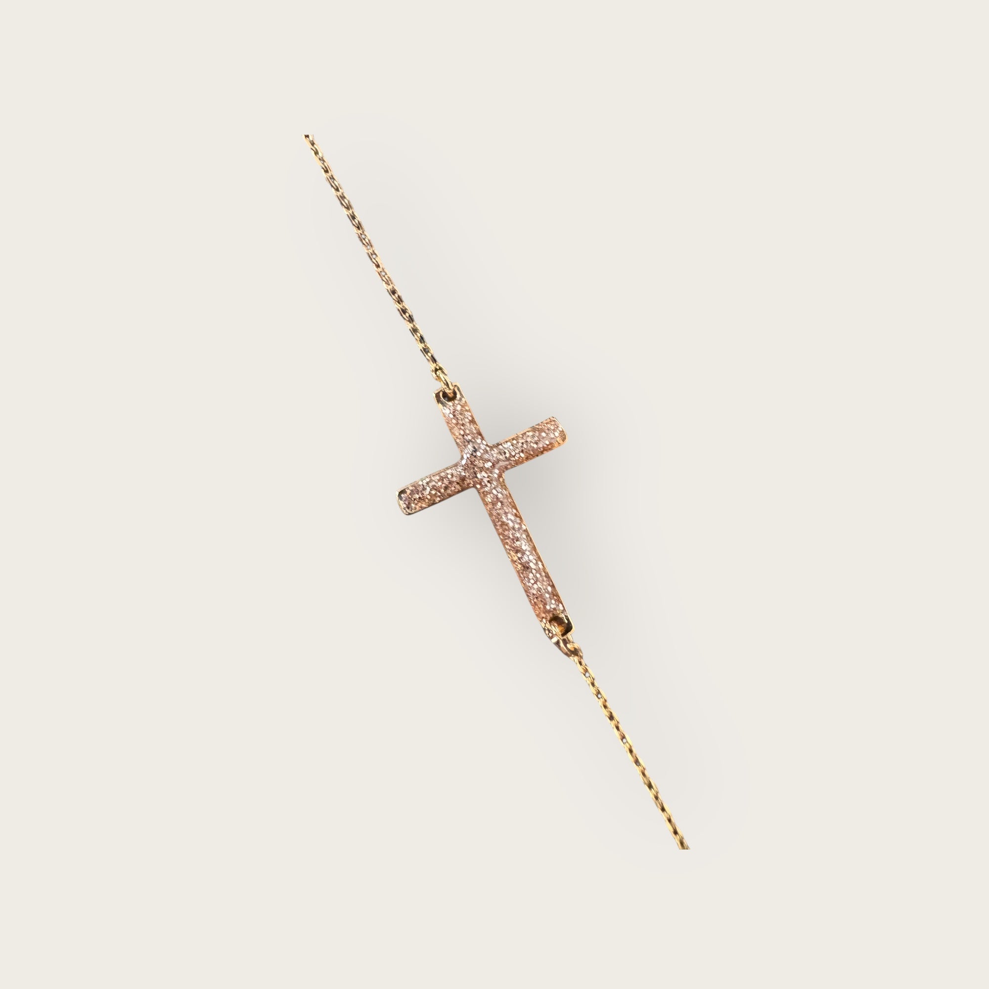 Mademoiselle OUPS - Bracelet CORPUS CRAZY grande croix émaillées - DORE