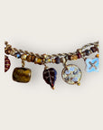 GAS BIJOUX - Bracelet COMEDIA doré à l'or fin - tons de marron